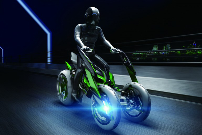 Illustration for article titled La nueva moto de Kawasaki venida del futuro